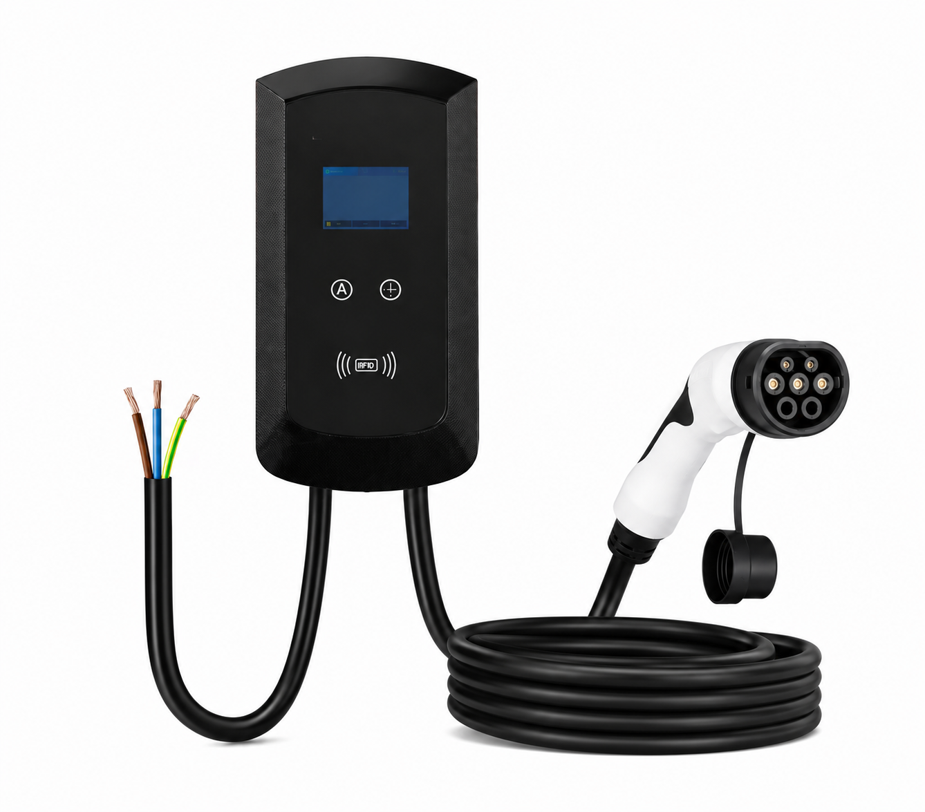 Borne de recharge murale + chargeur Type 2, 7,6 à 22kW,