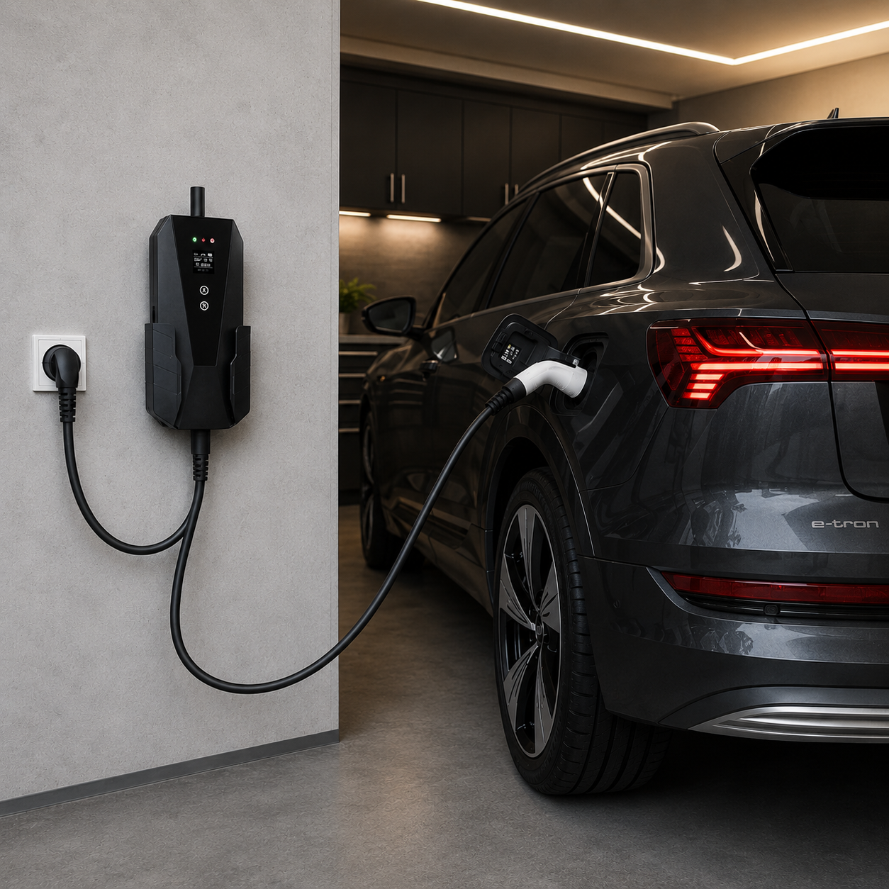 Chargeur de voiture électrique portable Type 2, 3,68kW